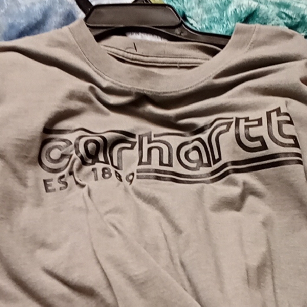 Carhartt Stone Gray Logo Tee